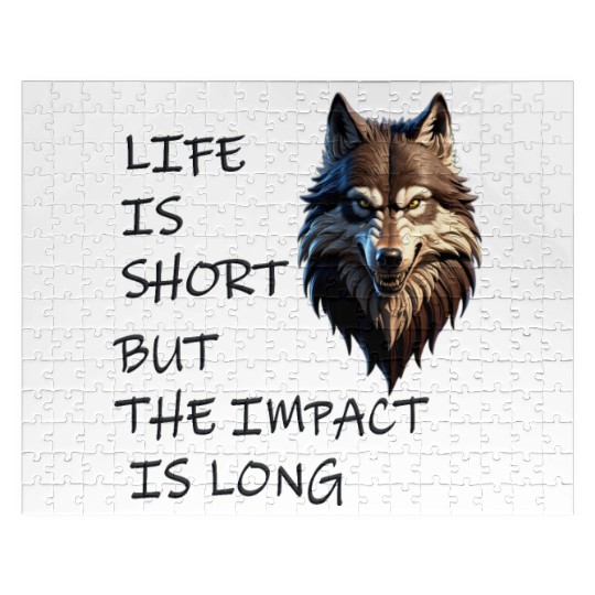 Fierce Wolf Art: Life's Short, Impact is Eterna Jigsaw Puzzles
