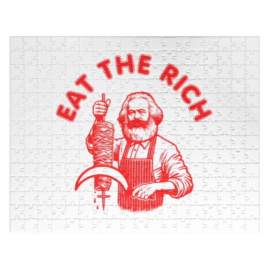 Eat the rich Karl Marx Eat Doner Kebab Rich Jigsaw Puzzles