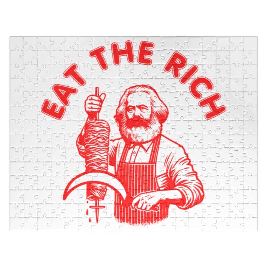 Eat the rich Karl Marx Eat Doner Kebab Rich Jigsaw Puzzles