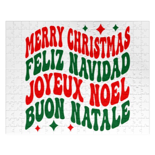 Merry christmas feliz navidad joyeux noel Jigsaw Puzzles