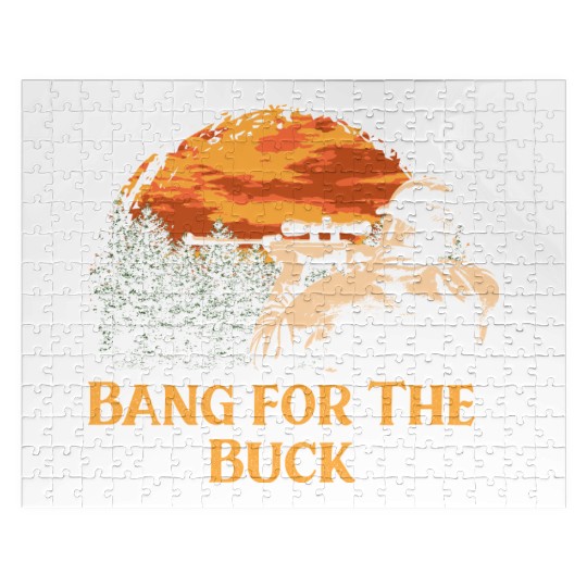 Bang for The Buck Deer Hunting Elk Hunter Forest F Jigsaw Puzzles