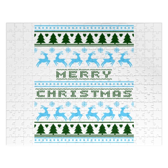 Festive Christmas Trees Reindeer Snowflakes Hearts Jigsaw Puzzles