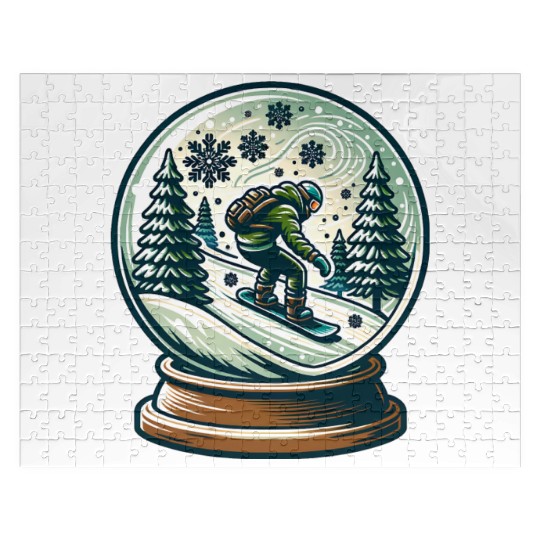 Snowboarding Adventure in Winter Wonderland Jigsaw Puzzles