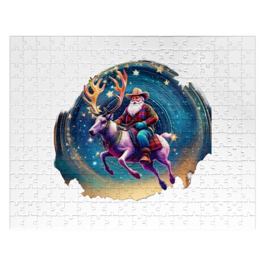 Save a Horse Ride a Reindeer Santa Clause Jigsaw Puzzles