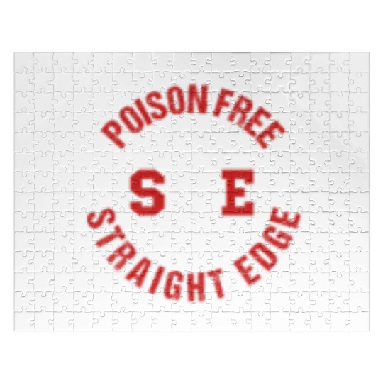Vegan, Drug Free, Hardcore Punk Straight Edge Jigsaw Puzzles