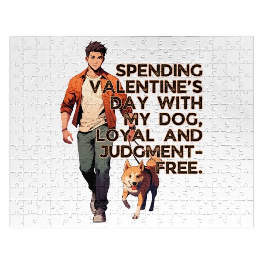 Valentines Day With My Dog Loyal Judgement Free Jigsaw Puzzles