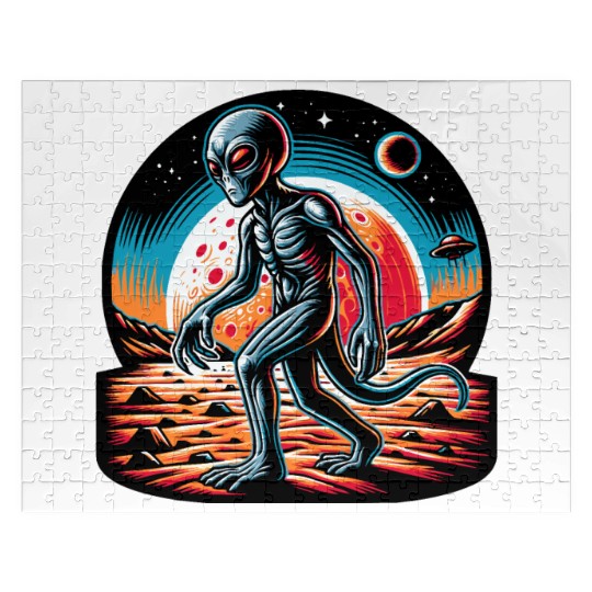 Alien on Mars Jigsaw Puzzles