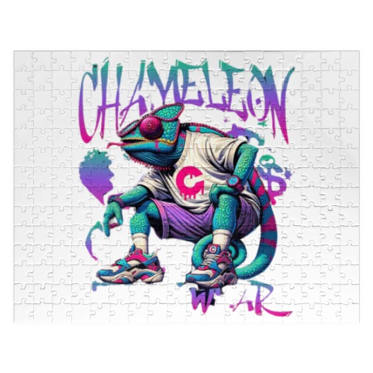 Urban Chameleon Design Jigsaw Puzzles