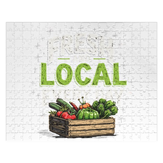 Farmers Market Vendor Fresh Produce and Local Jigsaw Puzzles