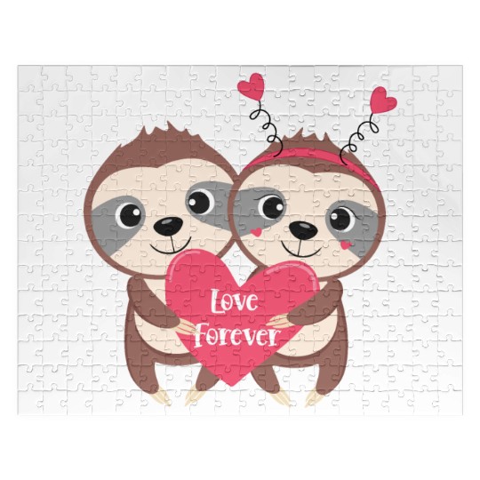 Valentines day Heart Coquette Bow Jigsaw Puzzles