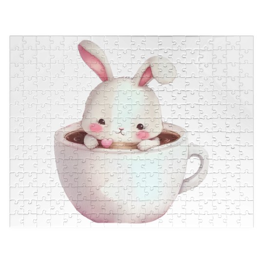 Bunny Valentines, Valentines Day, Retro Valentine Jigsaw Puzzles