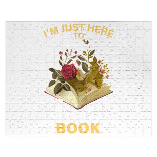 Bookworm Reading Books Design for a Book Lover Jigsaw Puzzles