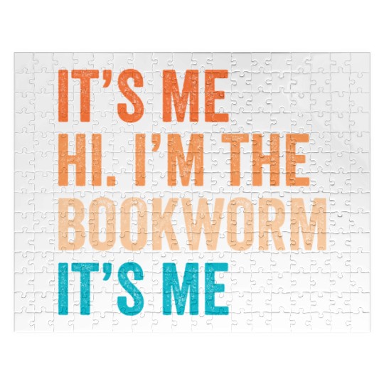 Bookworm Reading Books Design for a Book Lover Jigsaw Puzzles