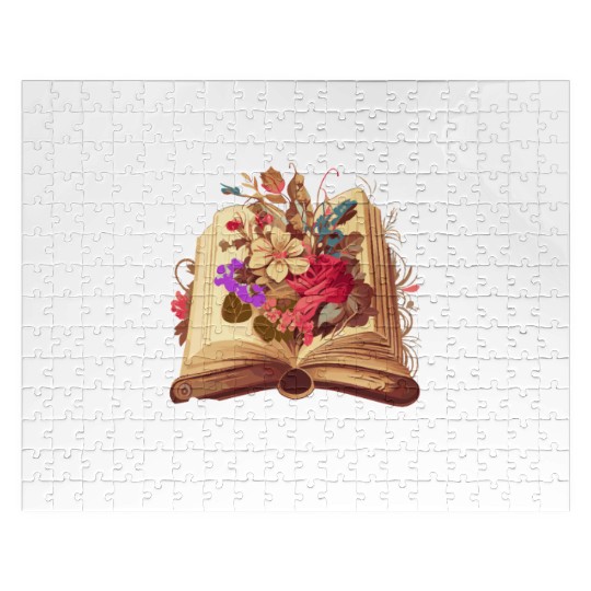 Bookworm Reading Books Design for a Book Lover Jigsaw Puzzles