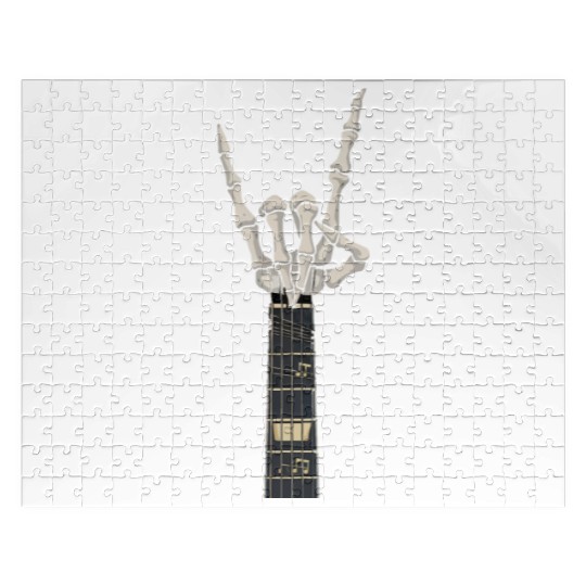 Skeleton Guitar Player Bones Guitarist Musician Jigsaw Puzzles