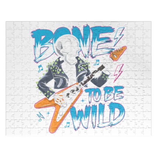 Skeleton Guitar Player Bones Guitarist Musician Jigsaw Puzzles