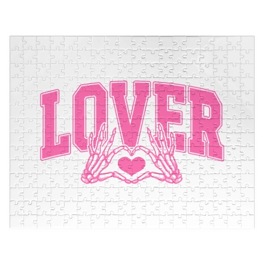 Skeleton Hand Heart Lover Valentine's Day Design Jigsaw Puzzles
