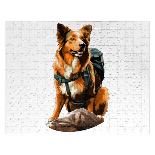 Dogs Mountaineering / Hiking Dog Jigsaw Puzzles