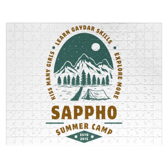 Sappho Summer Camp Jigsaw Puzzles – Lesbian,wlw design
