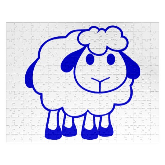 Sheep Baby Standing Cute Lamb Child Cool Comic Fun Jigsaw Puzzles