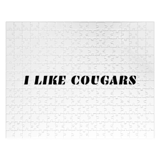 I like cougars Design for Men Jigsaw Puzzles