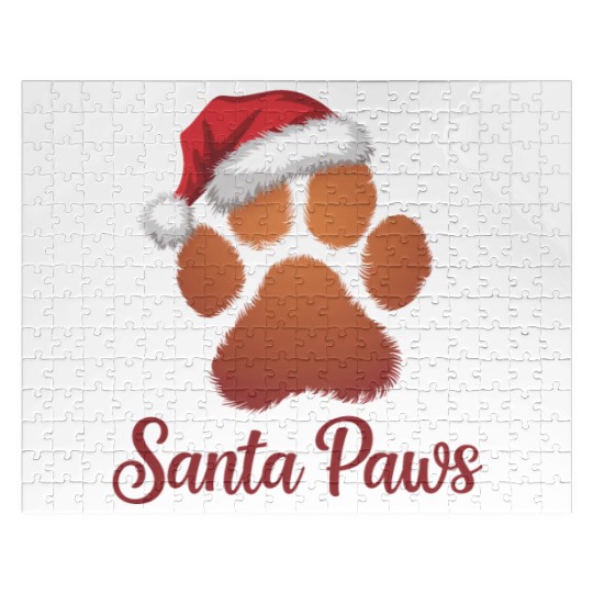 Santa Paws Christmas Jigsaw Puzzles, Cute Pet Lovers Holid
