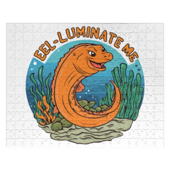 Eel-luminate Me Funny Eel Pun for Sea Life Lovers Jigsaw Puzzles