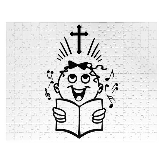 Girl singing cross church Jigsaw Puzzles