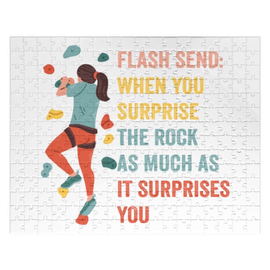 Boulderer Flash Send Bouldering Jigsaw Puzzles