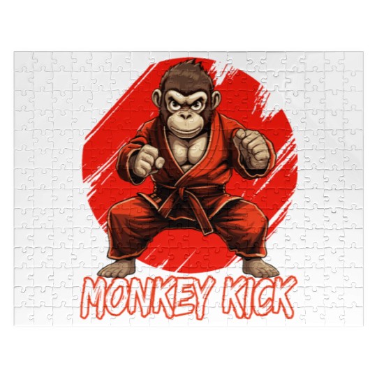 Karate Judo Monkey Chimpanzee Martial arts Jigsaw Puzzles