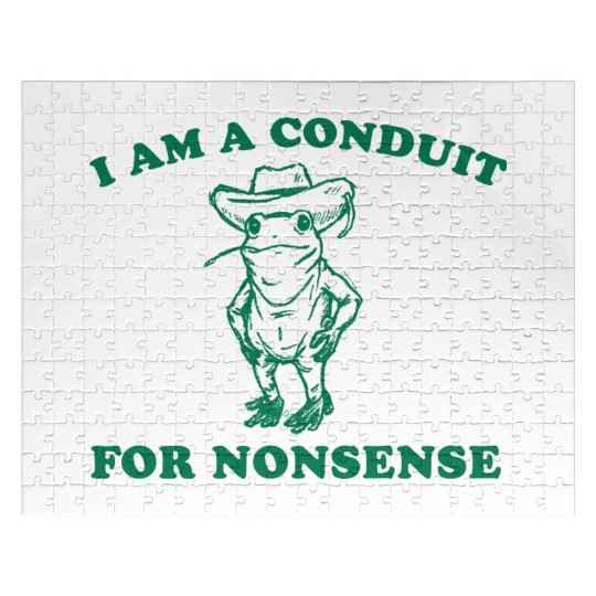 I Am a Conduit for Nonsense Jigsaw Puzzles, Frog Meme