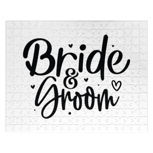 Bride and Groom Elegant Wedding Jigsaw Puzzles