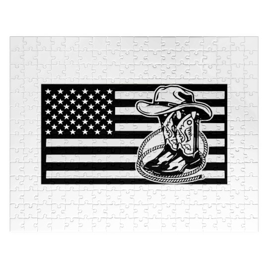 American Cowboy Flag LIKE US ON FB # Jigsaw Puzzles