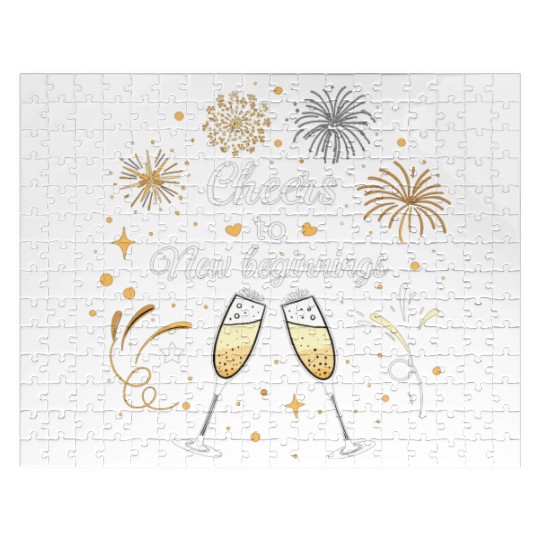 Cheers To New Beginings - Festive New Year's Eve Jigsaw Puzzles