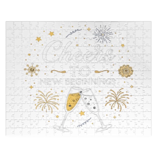 Cheers To New Beginings - Festive New Year's Eve Jigsaw Puzzles