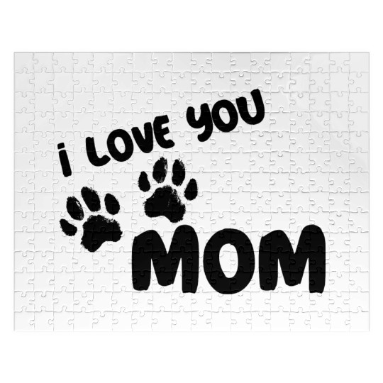 I Love You Mom Puppy Love for light Jigsaw Puzzles