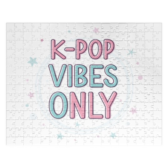 K-Pop Vibes Only-stylish K-pop Design Jigsaw Puzzles