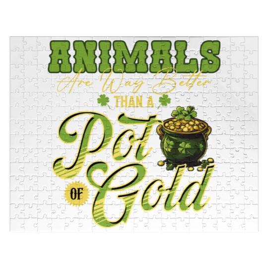 Animals Are Better Than a Pot of Gold St Patricks Jigsaw Puzzles