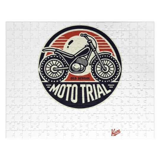 Old School Moto Trial Jigsaw Puzzles