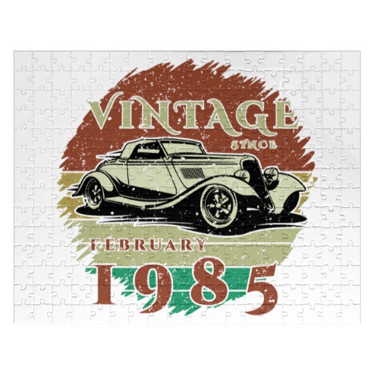 40th birthday Classic Car - Vintage since 02/1985 Jigsaw Puzzles