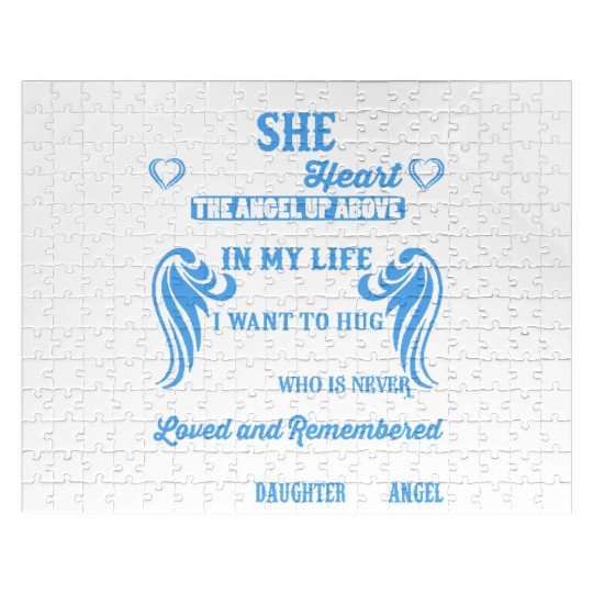 She is in every beat of my heart my daughter angel Jigsaw Puzzles
