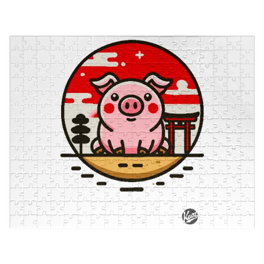 Pig in Japan - Cultural Adventure Jigsaw Puzzles