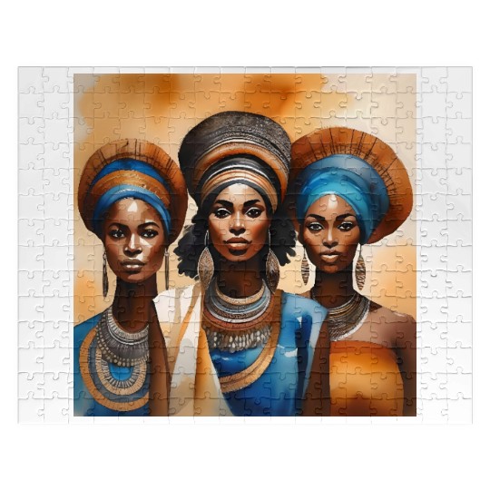 African Woman Portrait C Jigsaw Puzzles