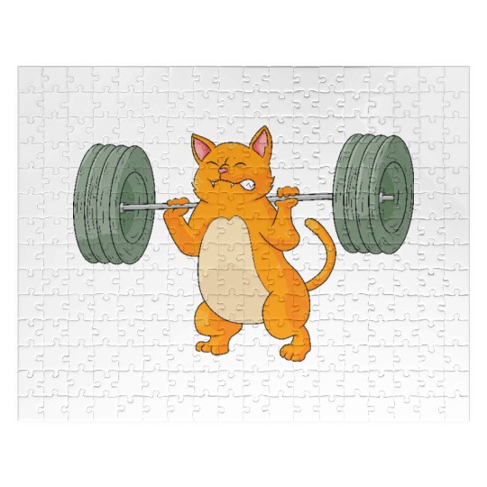 Funny Cat design Workout Gym Womens mother's day Jigsaw Puzzles