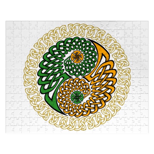 Spiritual Irish Yin & Yang Celtic Knot Jigsaw Puzzles