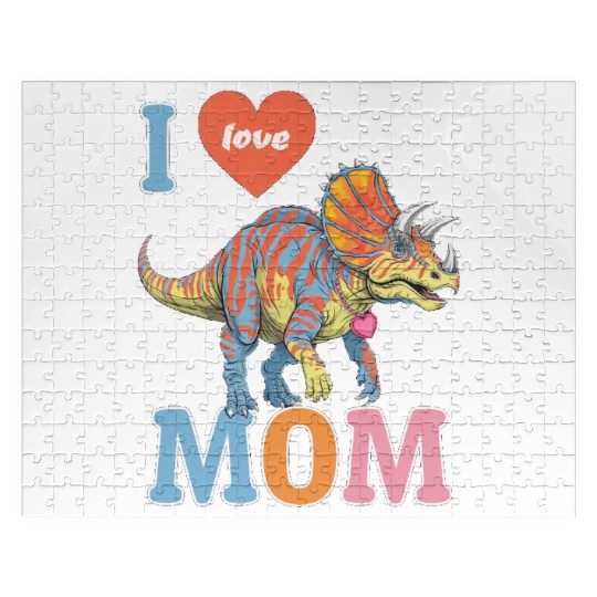 Ceratopsian Mom, gifts for mummy Jigsaw Puzzles