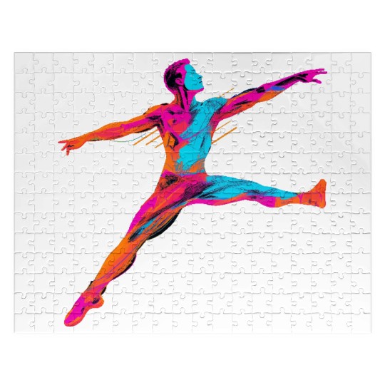 Male Ballet Dancer Synthwave Jigsaw Puzzles