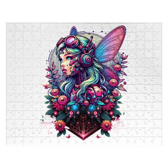 Cyber Fairy Blossom Jigsaw Puzzles