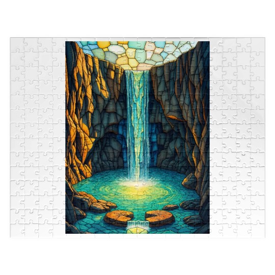 Celestial Waterfall Sanctuary Jigsaw Puzzles