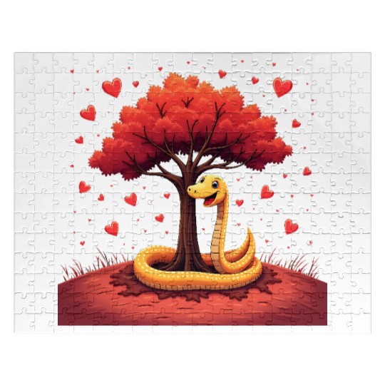 I love my snake heart tree Jigsaw Puzzles